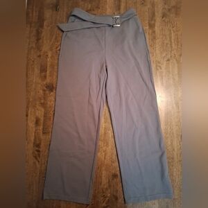 Halara NWT Gray Wide Leg Pants With Attached Belt M